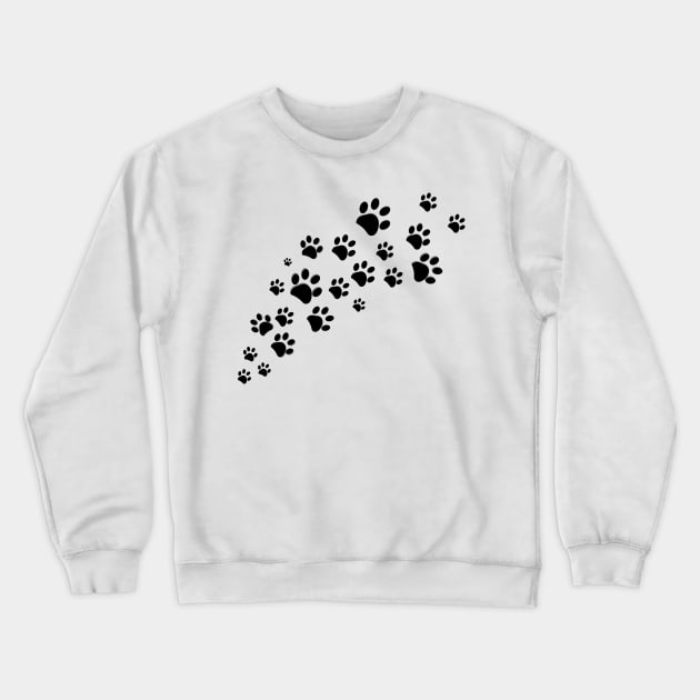 Black dog paw print Crewneck Sweatshirt by GULSENGUNEL